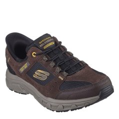 Skechers Oak Canyon Slip On Runners Mens Brown