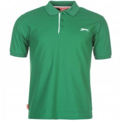 Slazenger Plain Polo Shirt Mens Green velikost S