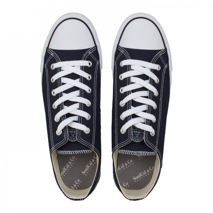 SoulCal Canvas Low Mens Trainers Navy