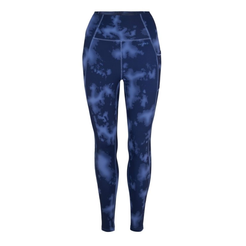 USA Pro USAPro Core High Rise Leggings Womens Navy Acid Dye