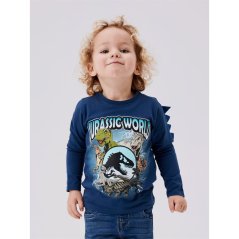Name It Jurassic World Long Sleeve Top Dark Denim