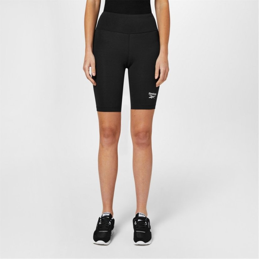 Reebok Identity Fitted Logo Shorts Womens Cycling Bibshort Black
