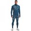 Under Armour Out Run The Cold Mens Funnel Top Petrol Blue