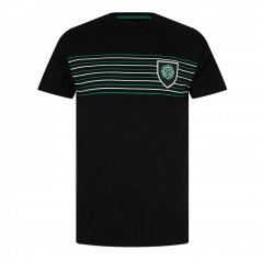 Team Celtic Retro T-Shirt Adults Black