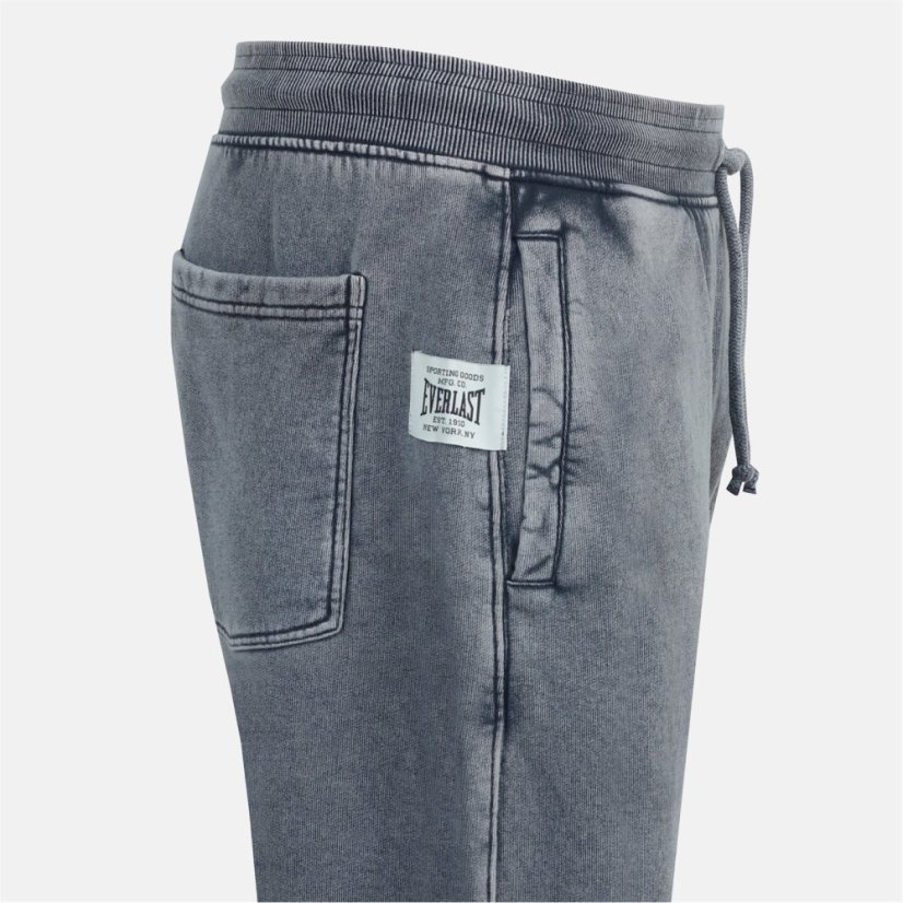 Everlast Men's NYC Jog Closed Hem Fleece Joggers Washed Grey