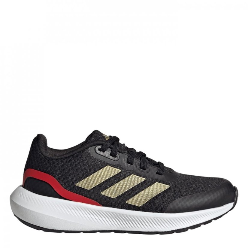 adidas Run Falcon 3 Junior Boys Running Shoes Black/Gold