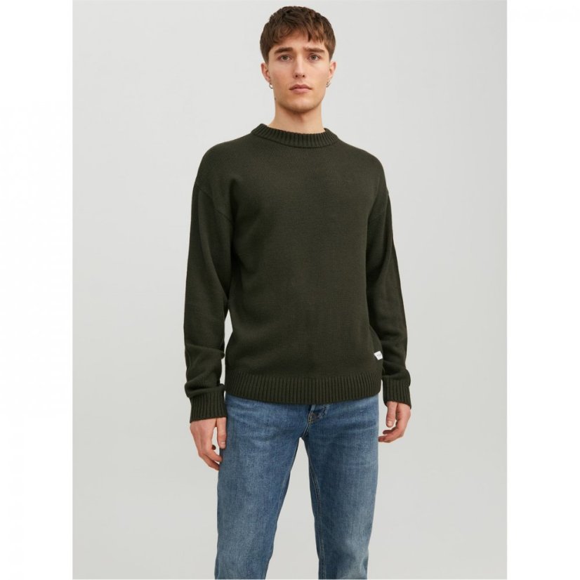 Jack and Jones Relax Crew Neck Jumper Rosin