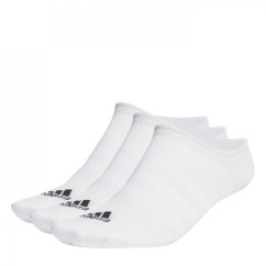 adidas Thin and Light No Show 3 Pack Socks Womens White/Black