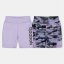 Reebok Kids' Camo Jersey Jogger Shorts Lavender
