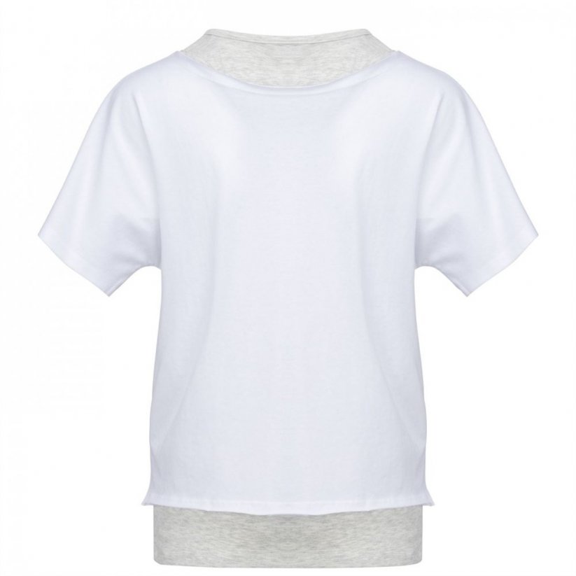Golddigga Double Plain dámské tričko White/Grey M