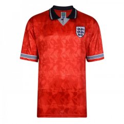 Score Draw England 1990 Away Shirt Red