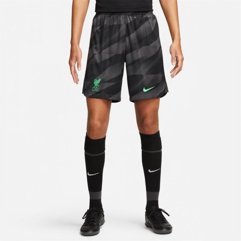Nike Liverpool Goalkeeper Home Shorts 2023 2024 Adults Black/Green