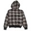 Lee Cooper Hooded Padded Jacket Mens Black/Check