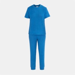 Miso Short Sleeve Pajamas Set Ladies Blue
