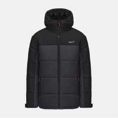 Gelert Boys' Hooded Quilted Long Sleeve Insulated Puffer Jacket Black