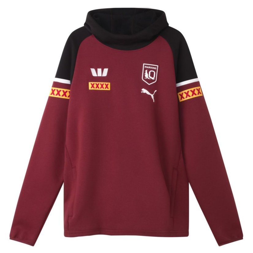 Puma Queensland Maroons 2024 Hoodie Adults Burgundy