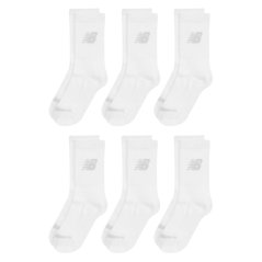 New Balance 6 Pack of Crew Socks Juniors White