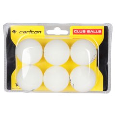 Carlton Club Table Tennis Balls 6 Pack Adults White