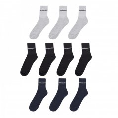 Donnay 10 Pack Quarter Socks Mens Black