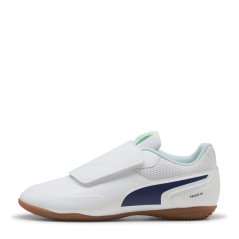 Puma Unisex Kids' Truco III V Indoor Football Boots White-Aqua-Fi