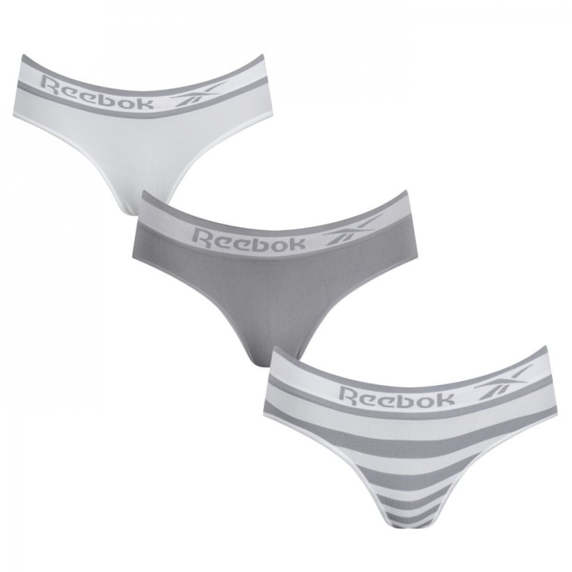 Reebok 3 Pack Bona Briefs Womens Grey