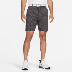 Nike Dri-FIT UV Men's Chino Plaid Golf Shorts BLACK/DK SMOKE
