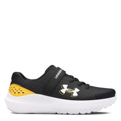 Under Armour Surge 4 AC Running Shoes Unisex Childrens Black/White