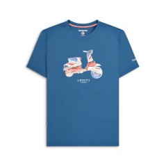 Lambretta Scooter Flag Tee Blue