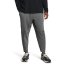 Under Armour Men's Ribbed Open Hem Fleece Joggers Grey