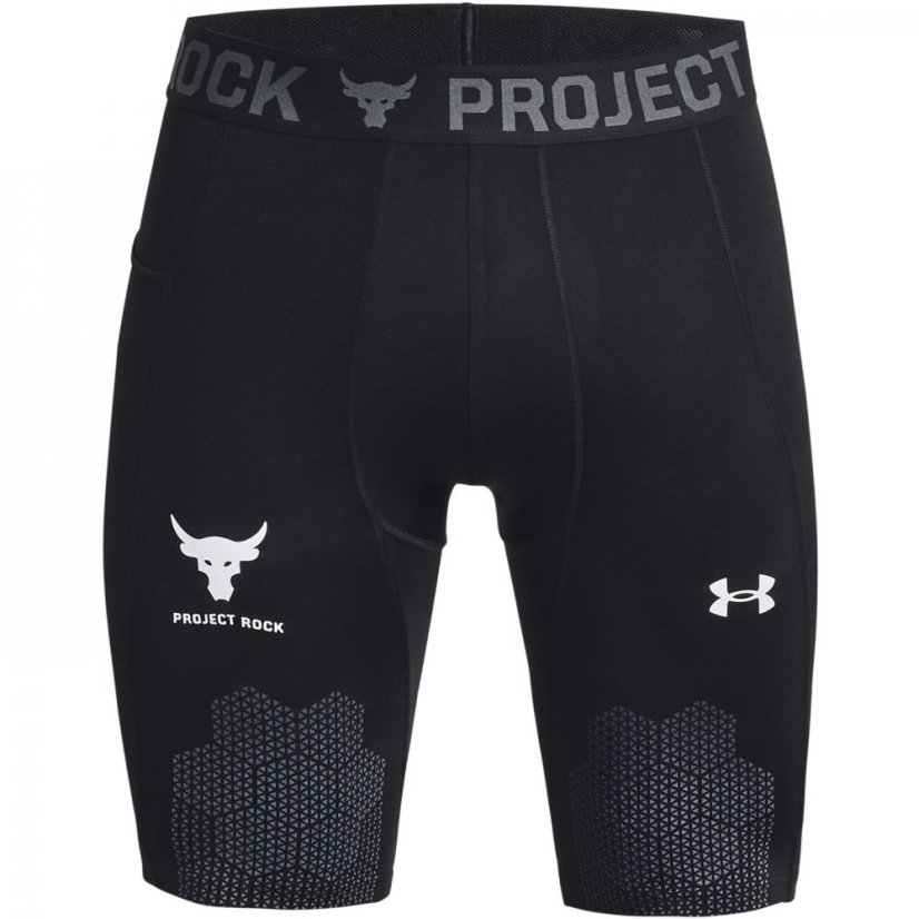 Under Armour Armour Ua Pjt Rk Armourprint Lg Sts Gym Short Mens Black/White