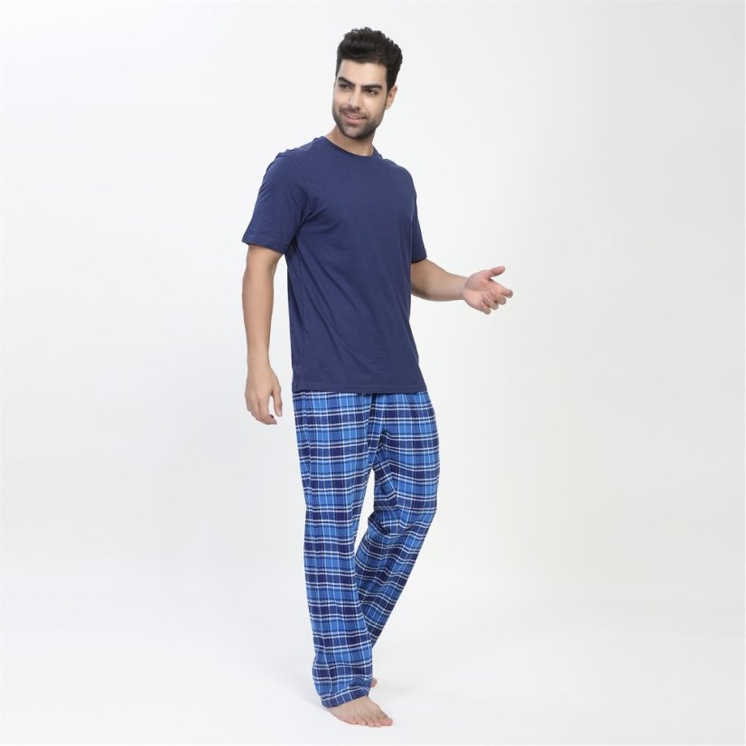 Howick Flannel Pyjama Set Navy/Blue