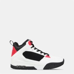 Everlast Unisex Kids' Layup Lace Up Basketball Trainers White/Black/Red