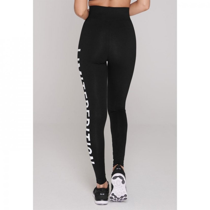 Golddigga Large Logo Leggings Ladies Black LE