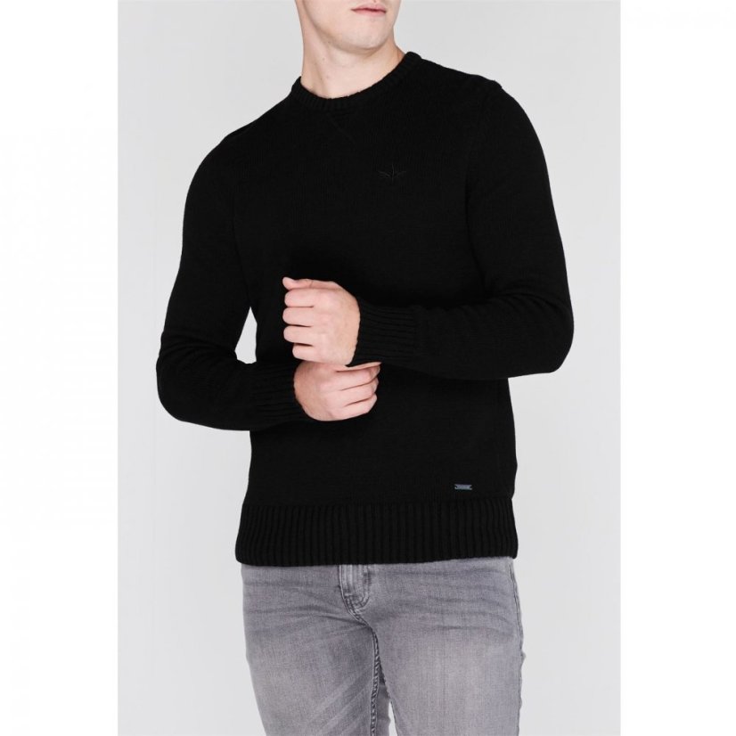 Firetrap Galaxade Knit Jumper Mens Black