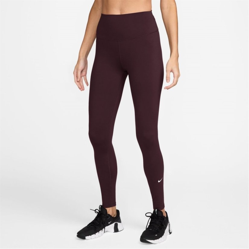 Nike One High-Rise Tights Womens Burgundy Crush