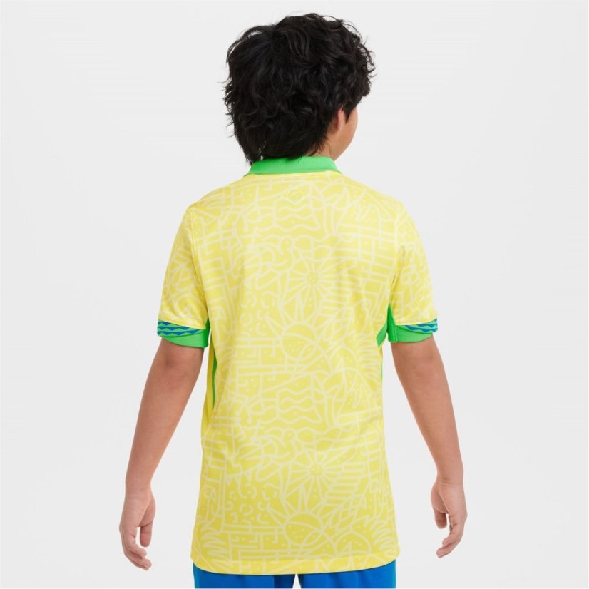 Nike Brazil Home Shirt 2024 Juniors Yellow