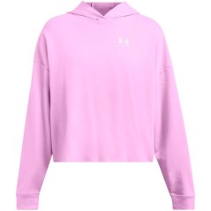 Under Armour Women's Rival Terry Crew Sweatshirt Pink