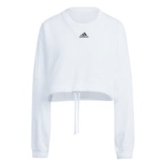 adidas Dance Crop Versatile Sweatshirt Womens White/White