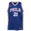 Nike Philadelphia 76ers Joel Embiid #21 Jersey Blue