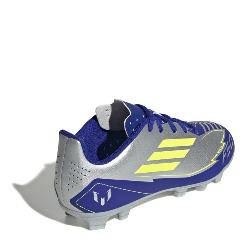 adidas F50 Club Childrens Firm Ground Football Boots Silver/Blue