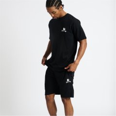 Money Lounger Elasticated Short Twin Set Black