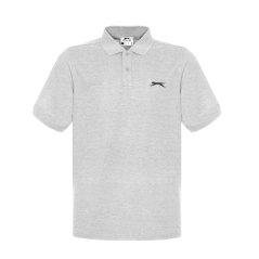 Slazenger Plain pánske polo tričko Grey Marl