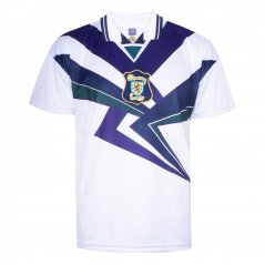 Score Draw Scotland 1996 Away Retro Football Shirt Adults White
