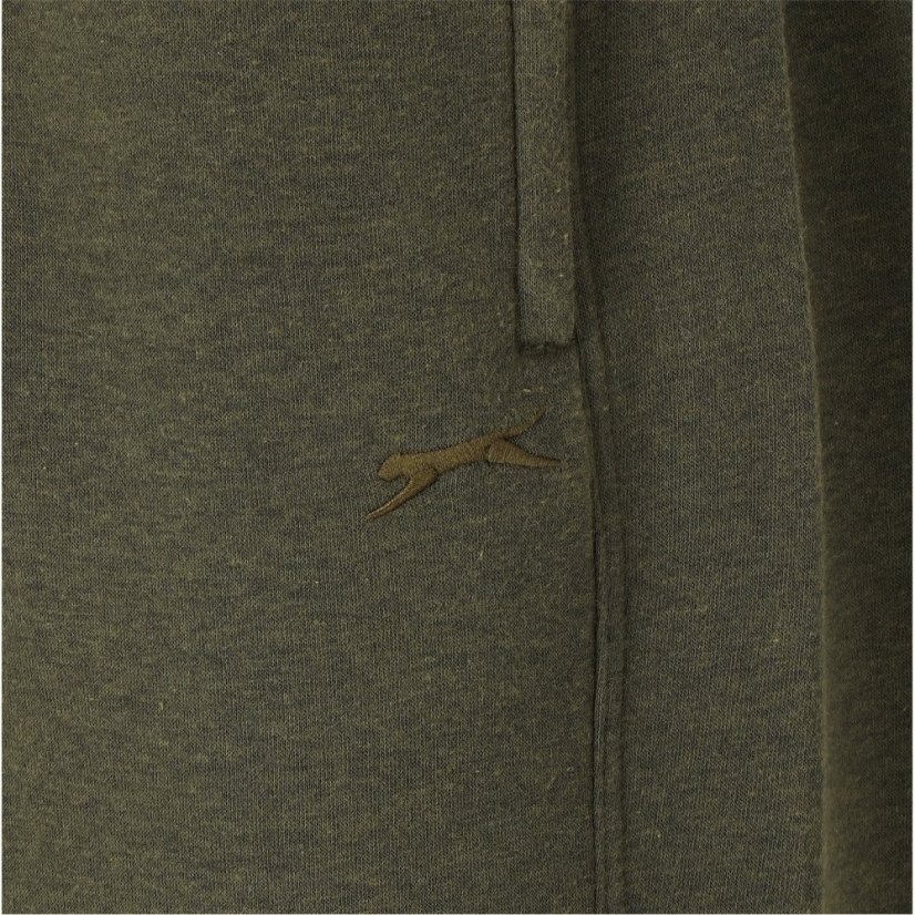 Slazenger Cuffed Fleece Jogging Pants Mens Khaki Marl