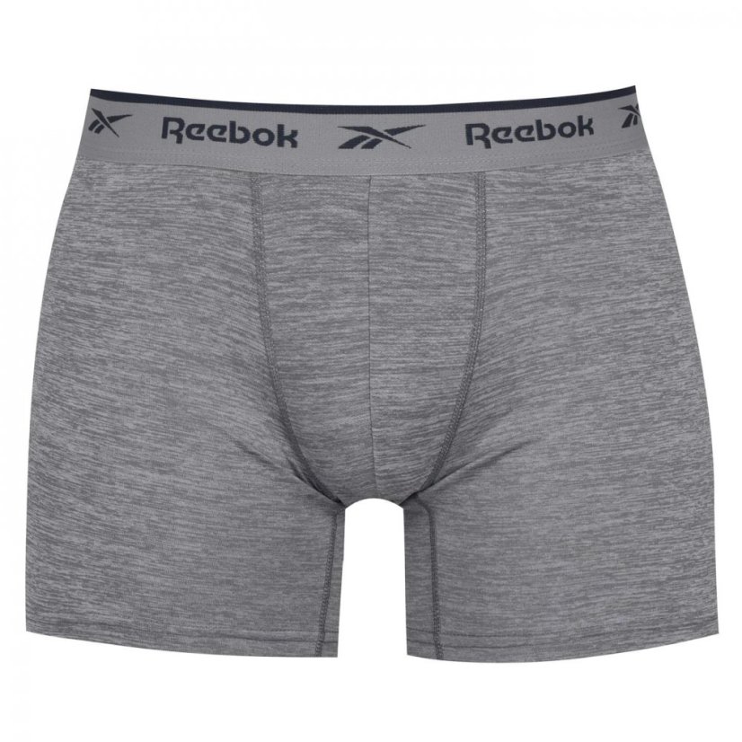 Reebok 3 Pack Boxer Shorts Mens Black/White/Grey