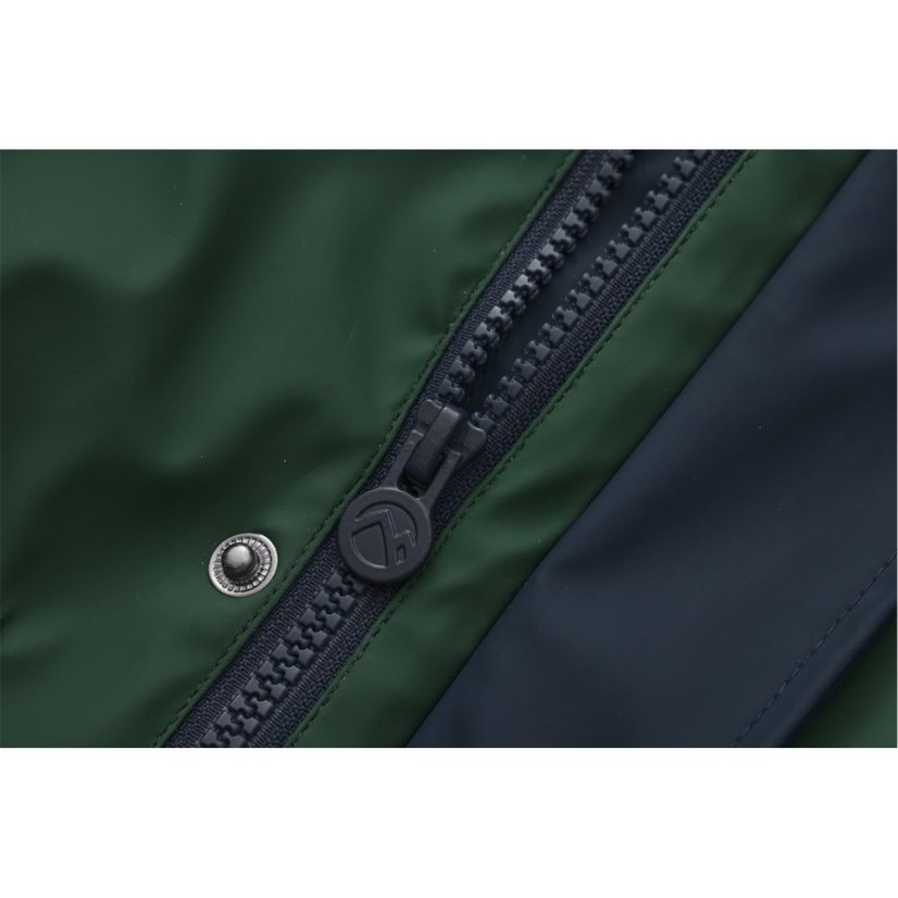 Gelert Unisex Kids' PU Water Resistant Wind Resistant Long Sleeve Raincoat Block