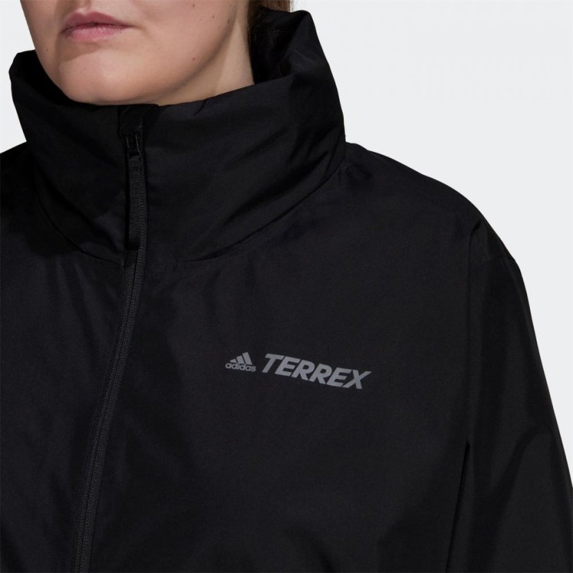 adidas adidas Terrex Multi RAIN.RDY Two-Layer Plus Size Rain Jacket Womens Black