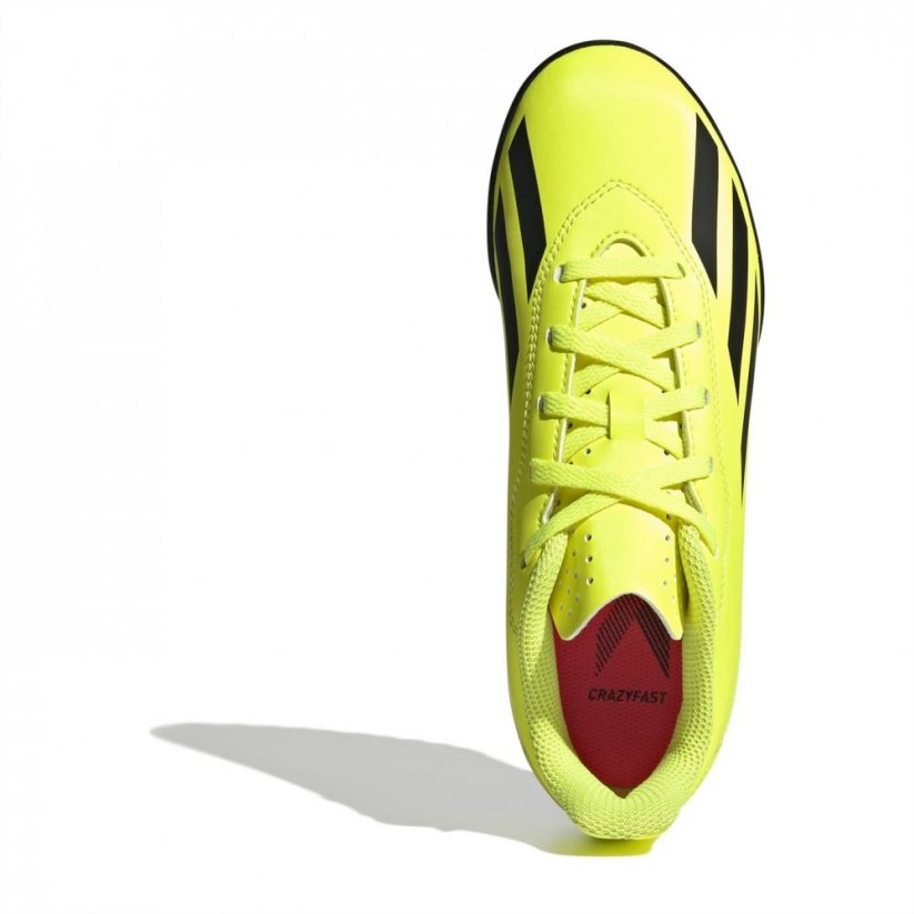 adidas X Crazyfast Club Junior Astro Turf Football Boots Yellow/Blk/Wht