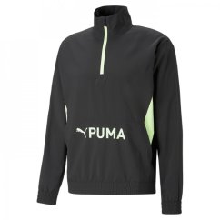 Puma Fit Heritage Woven half Zip Black/Lime