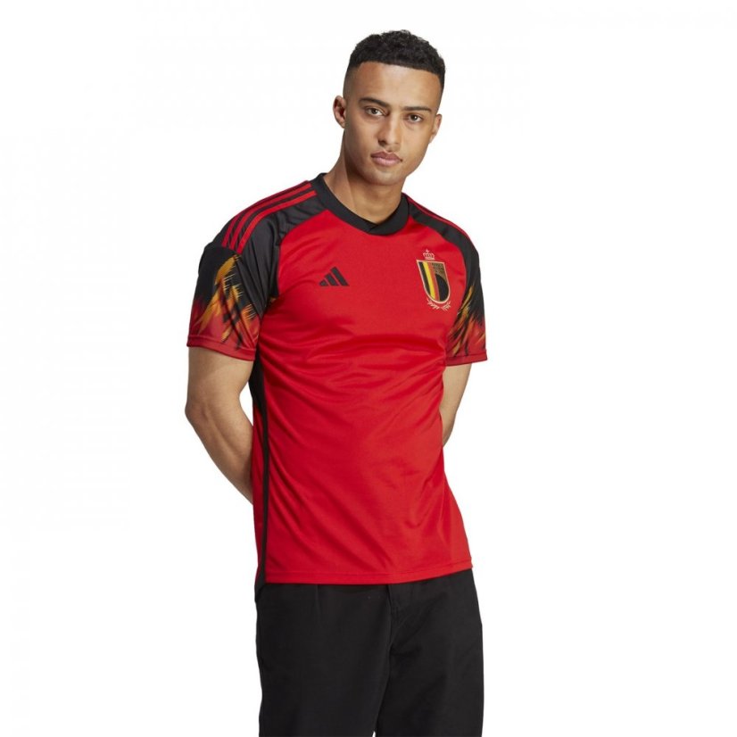 adidas Belgium Home Shirt 2022 Adults Red/Black